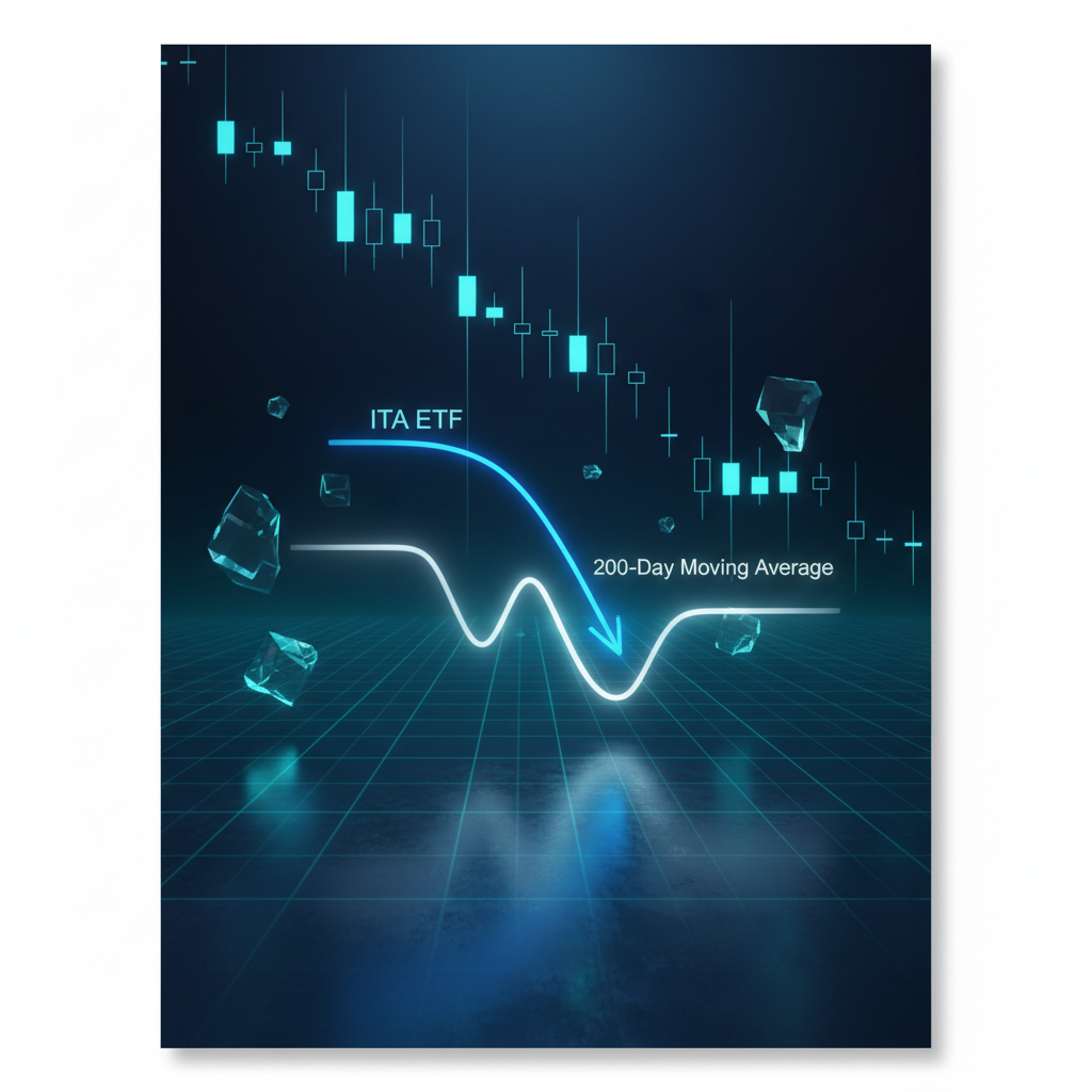 ITA ETF Dips Below 200-Day Moving Average